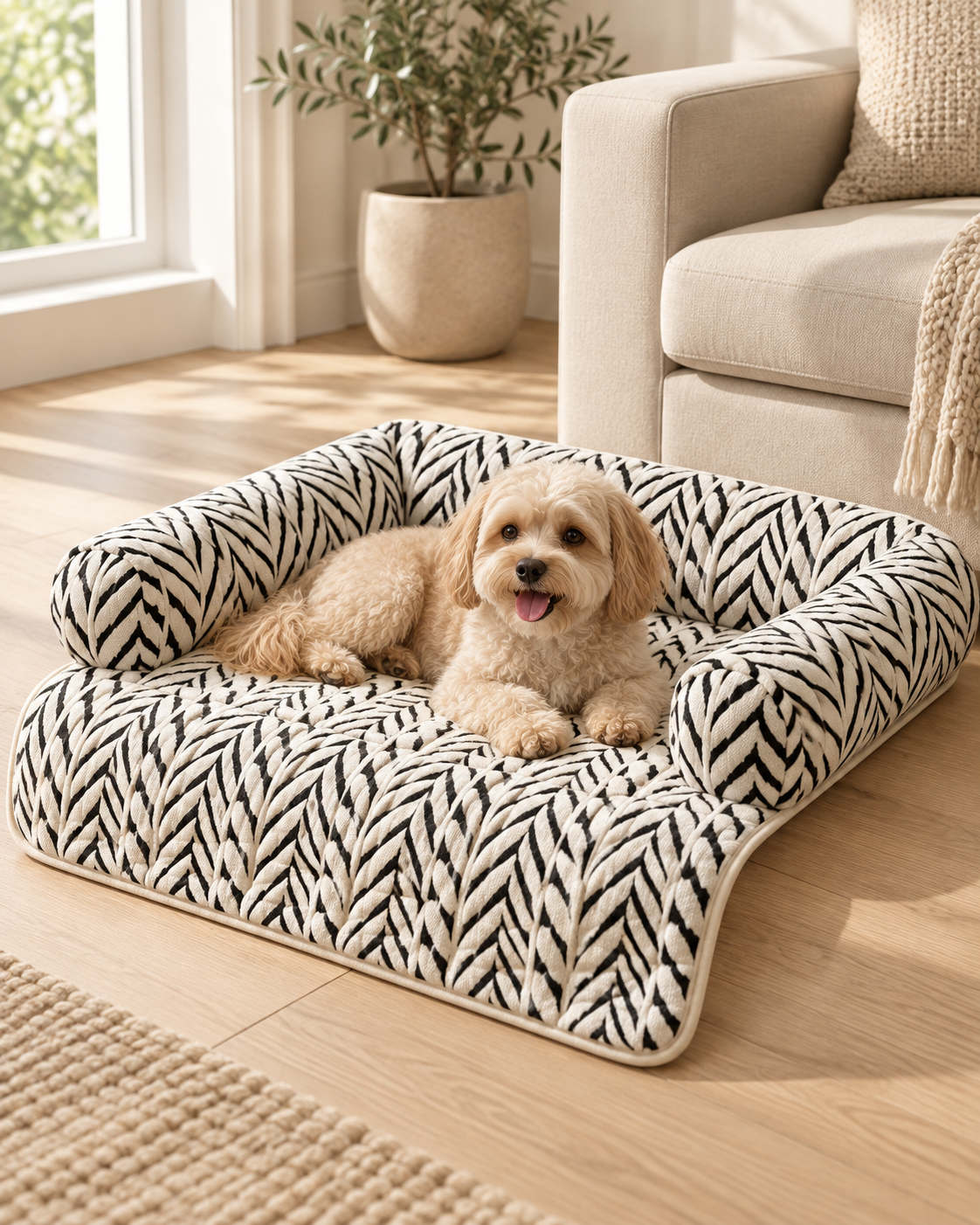Cozy Bolster Pet Sofa Bed