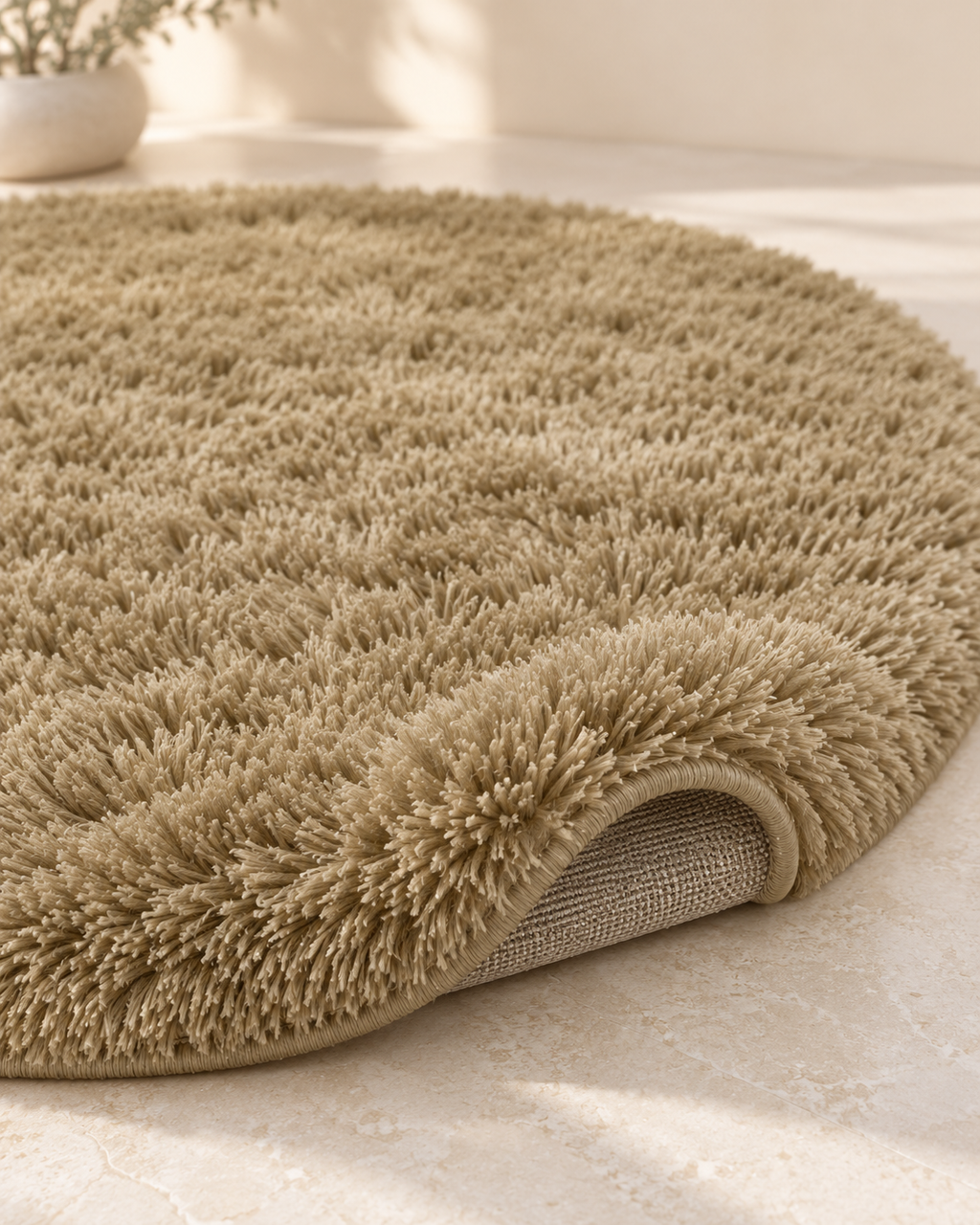 Super-Soft Round Plush Rug