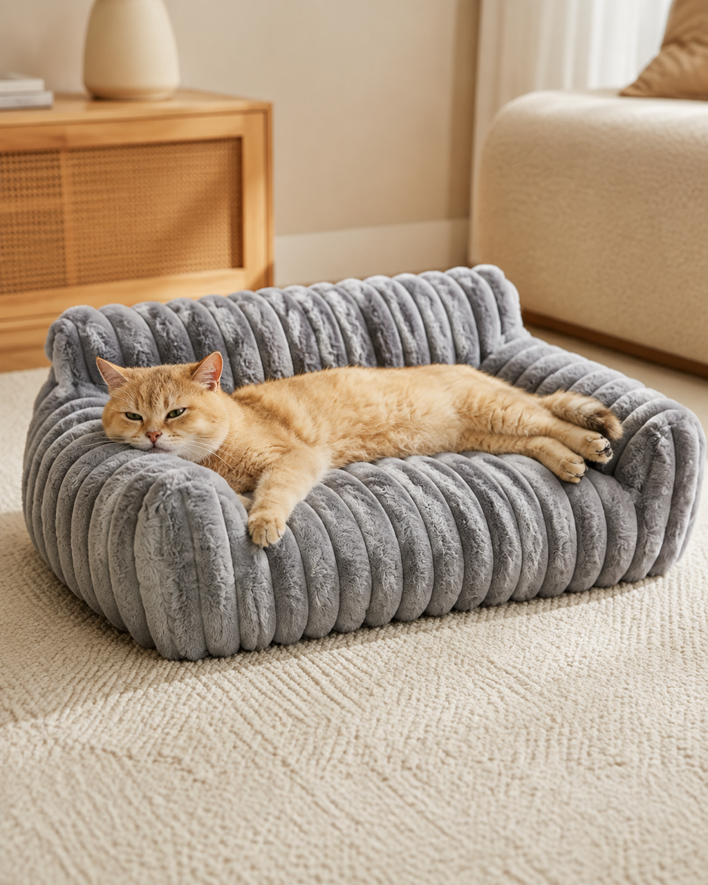 Cozy Plush Pet Sofa Bed