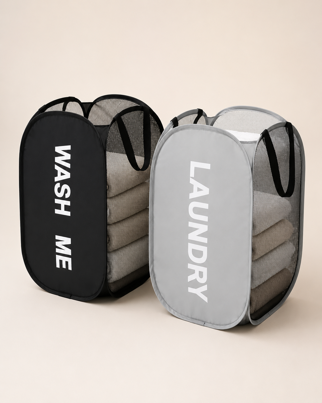 Collapsible Mesh Pop-Up Laundry Hamper