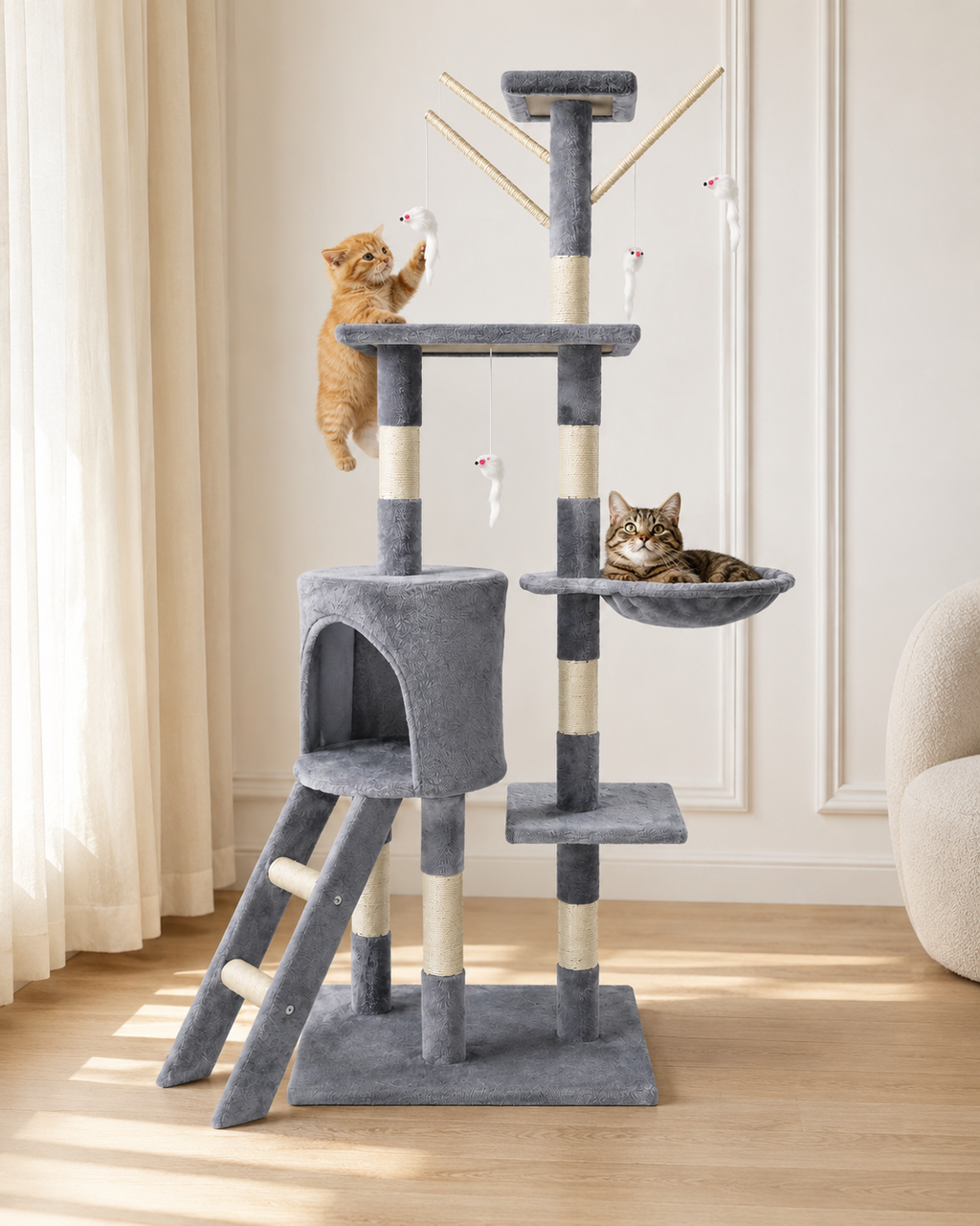 5-Level Cat Tree with Hammock & Condo