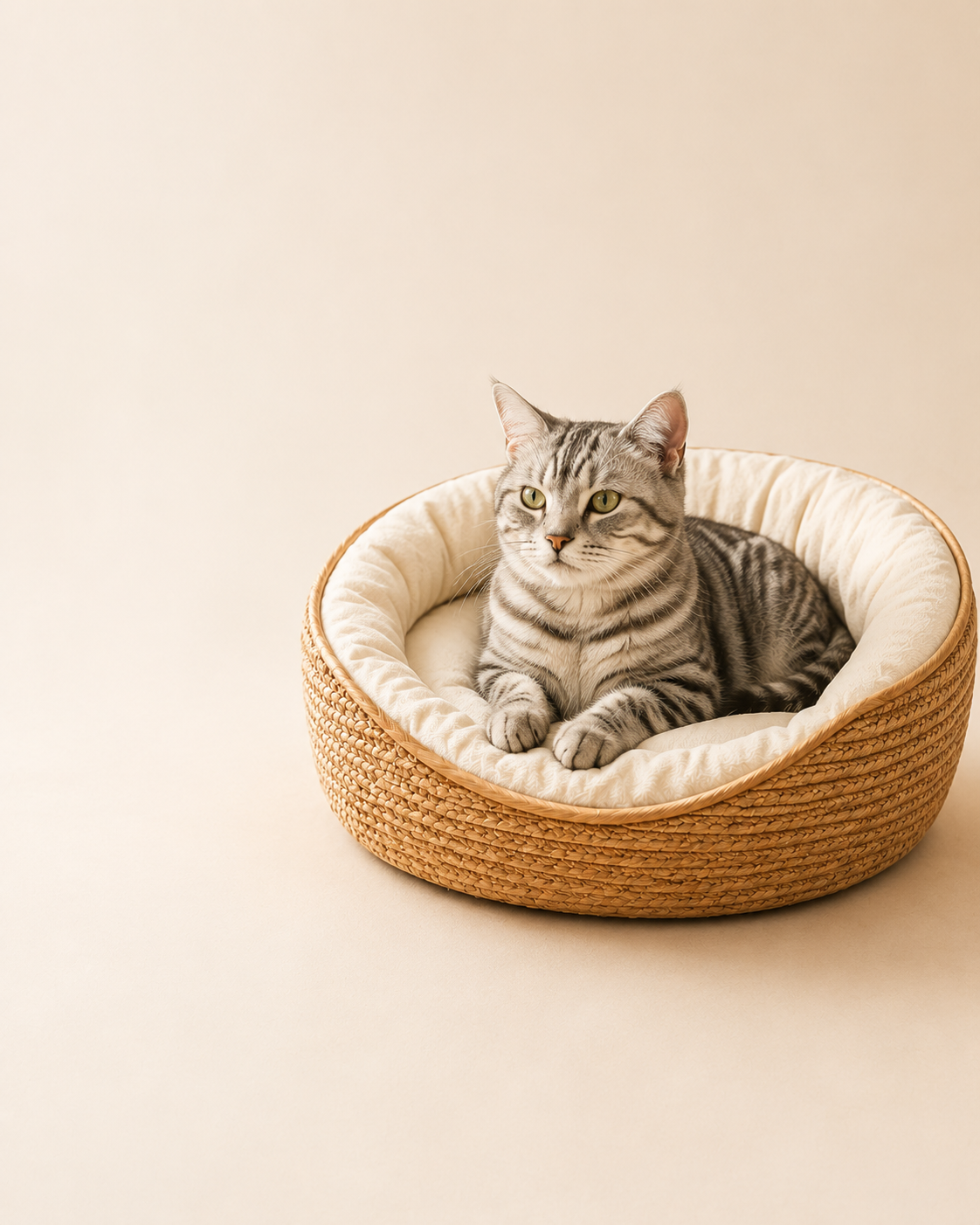 Handwoven Rattan Pet Bed