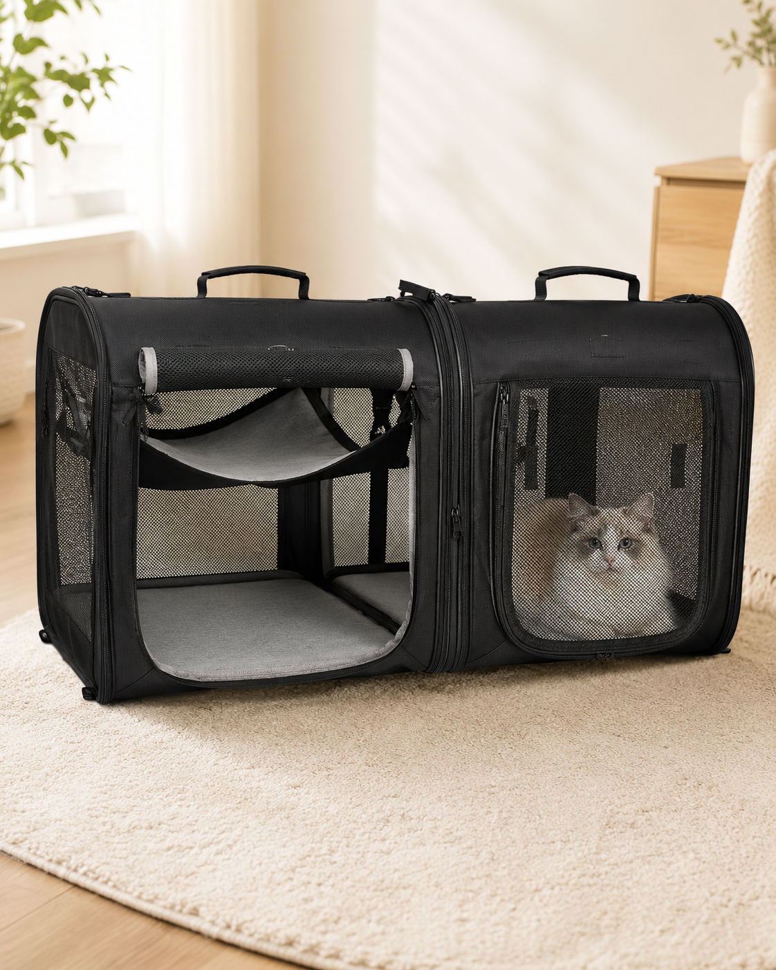 2-in-1 Foldable Pet Carrier
