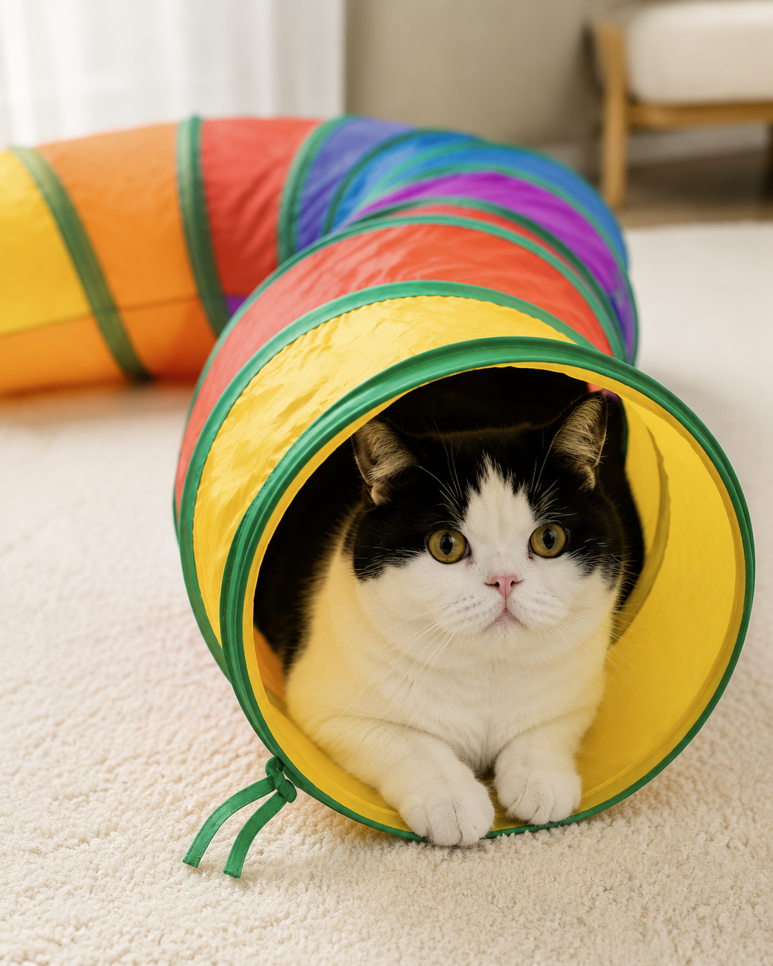 Foldable Cat Play Tunnel