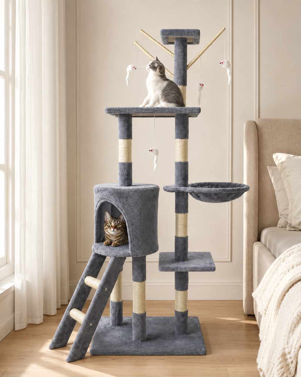 5-Level Cat Tree with Hammock & Condo