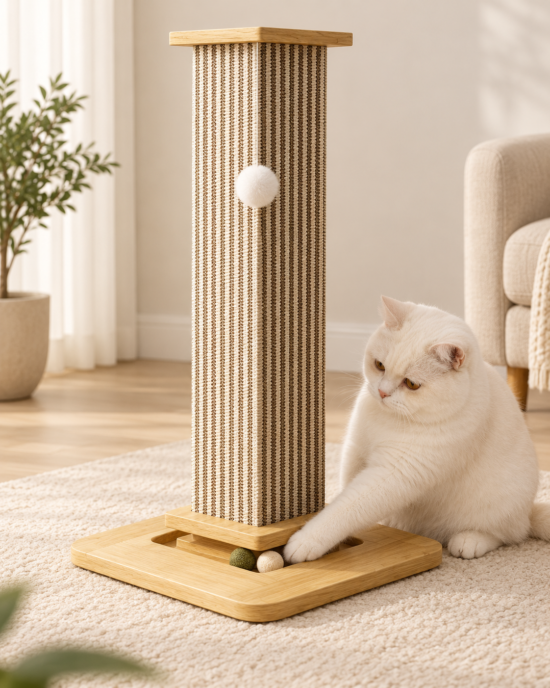 Tall Sisal Cat Scratch Tower
