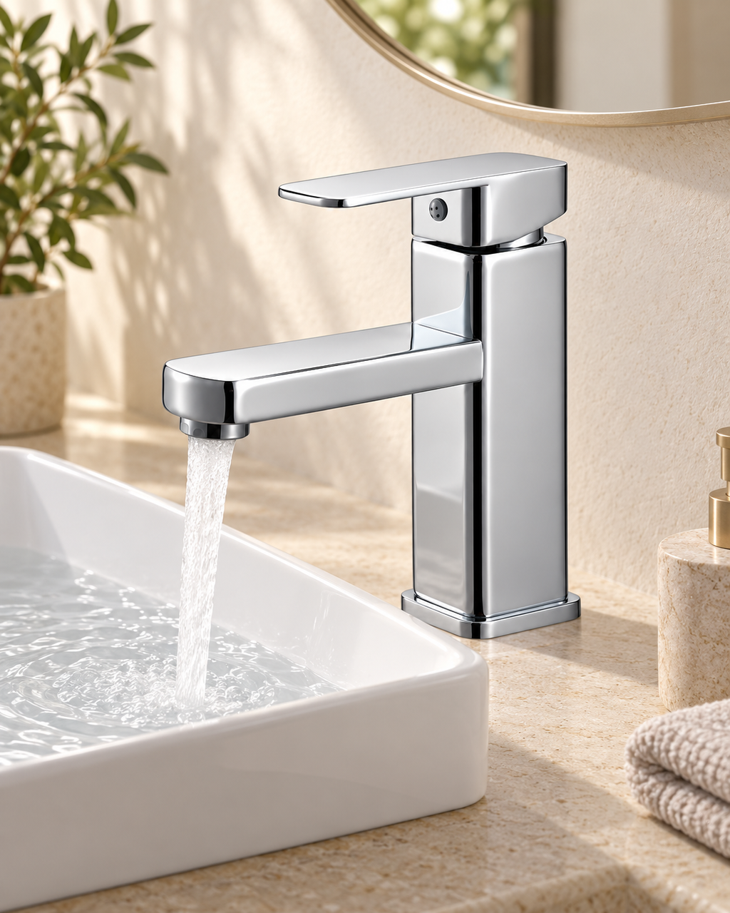 Deck-Mounted Basin Mixer Tap