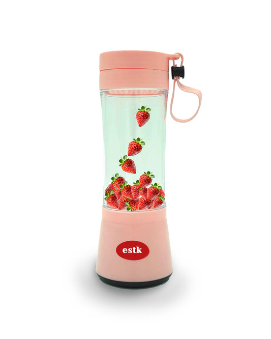 ESTK™ Takeaway Smoothie Blender, Portable Blender (Rosa, 380 ml)