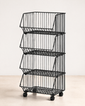 4-Tier Rotating Mobile Storage Basket