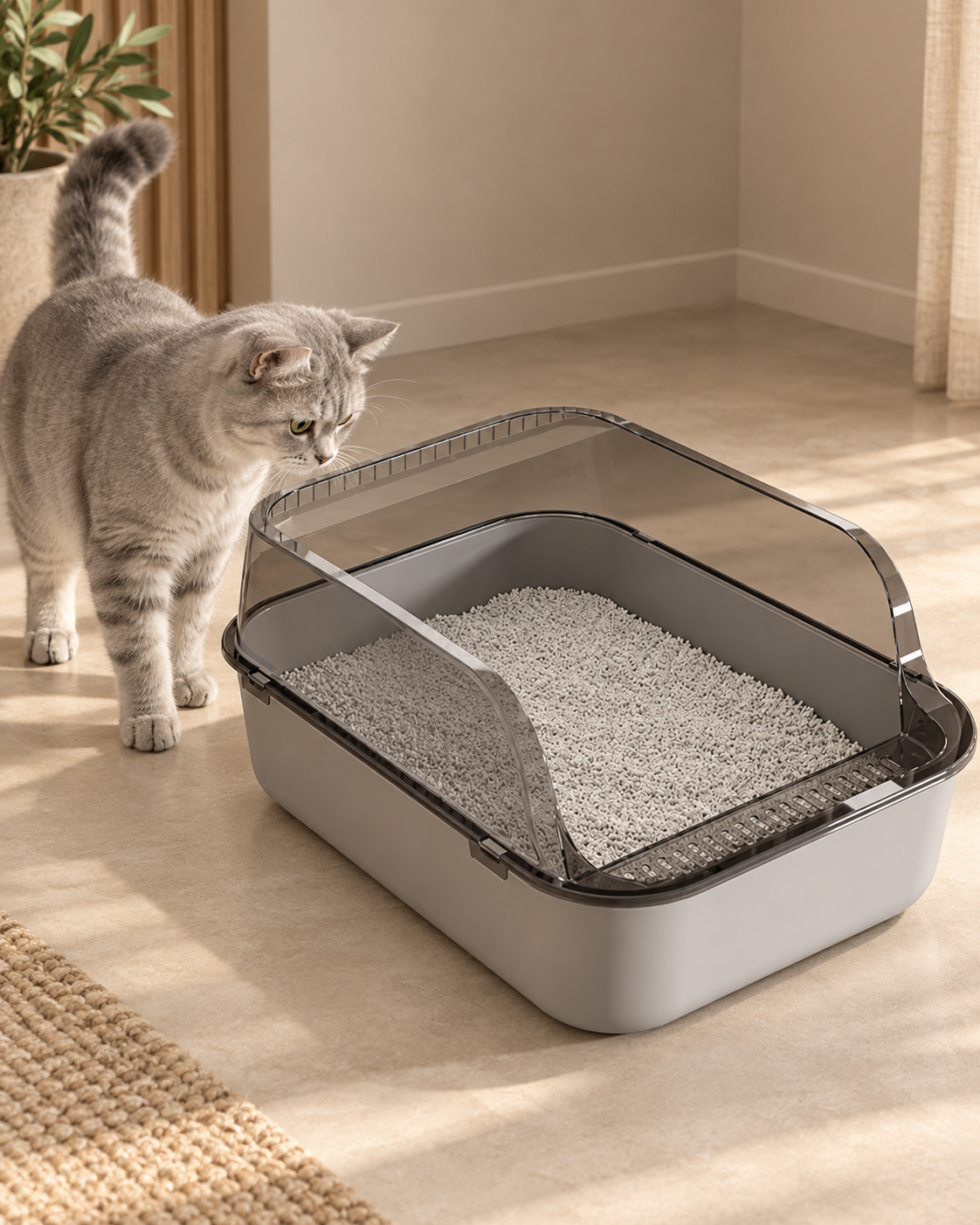CleanEdge Semi-Enclosed Litter Tray