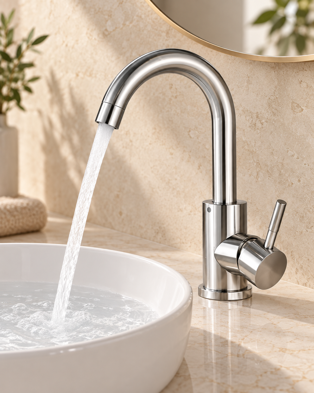 Stainless Steel Basin Mixer Tap