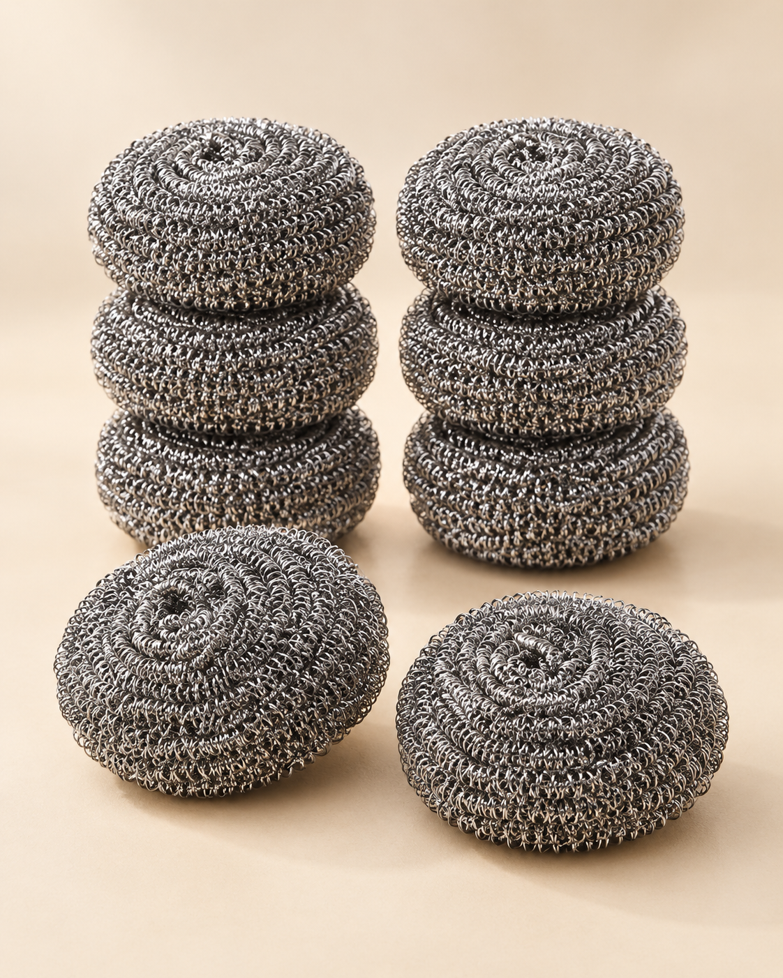 6-Piece Stainless Steel Scrubber Set