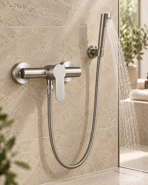 Wall-Mounted Stainless Steel Shower Mixer