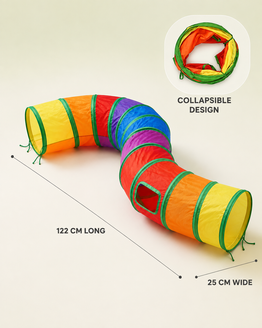 Foldable Cat Play Tunnel