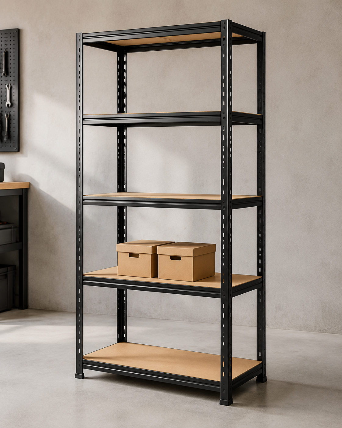 5-Tier Heavy-Duty Metal Storage Rack – 1000 kg Capacity