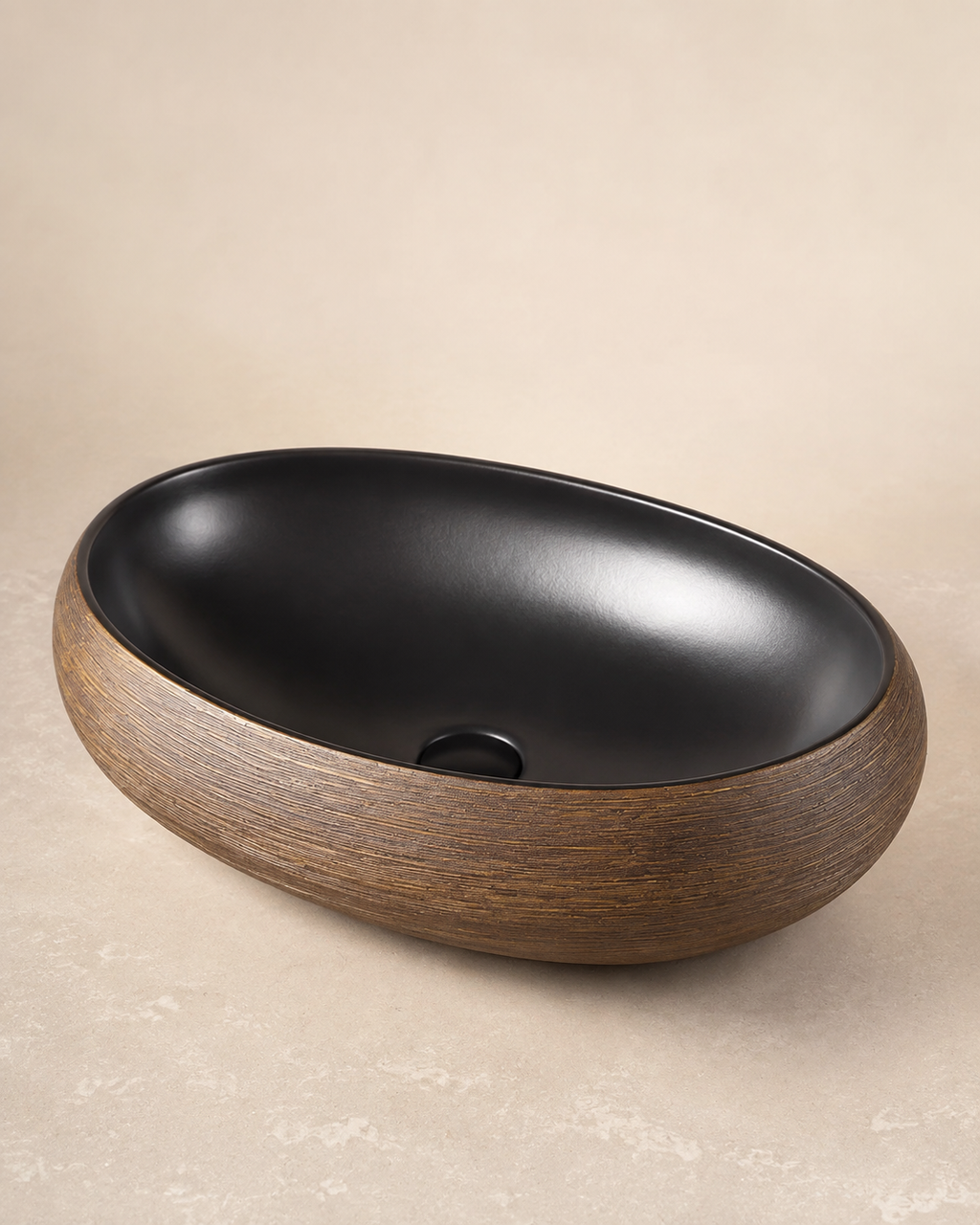 Oval Ceramic Countertop Vessel Sink