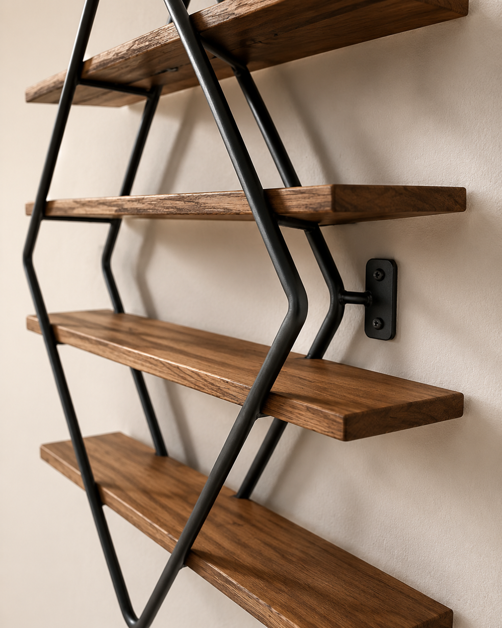 3-Tier Geometric Diamond Floating Wall Shelf