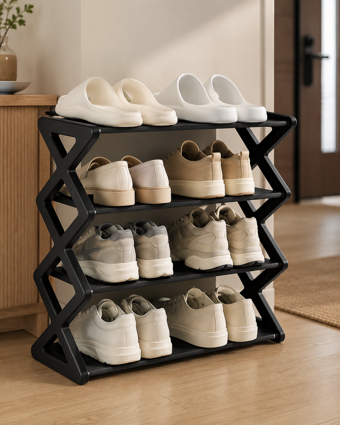 4-Tier Space-Saving Shoe Rack