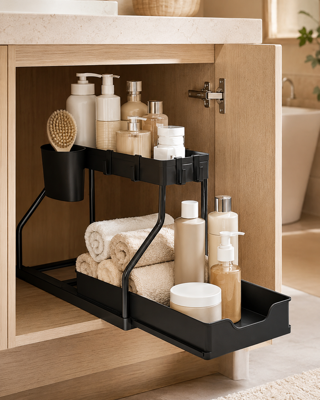 2-Tier Pull-Out Under-Sink Organizer
