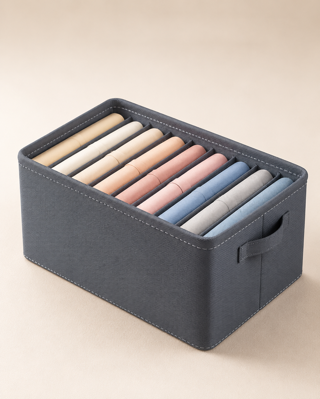 9-Compartment Foldable Clothing Organizer