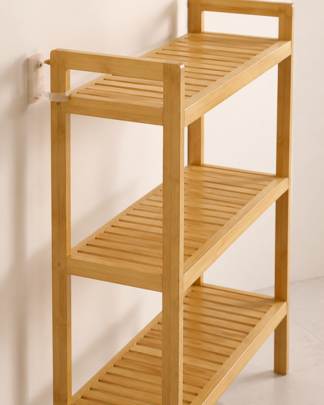 3-Tier Adjustable Bamboo Bathroom Storage Shelf