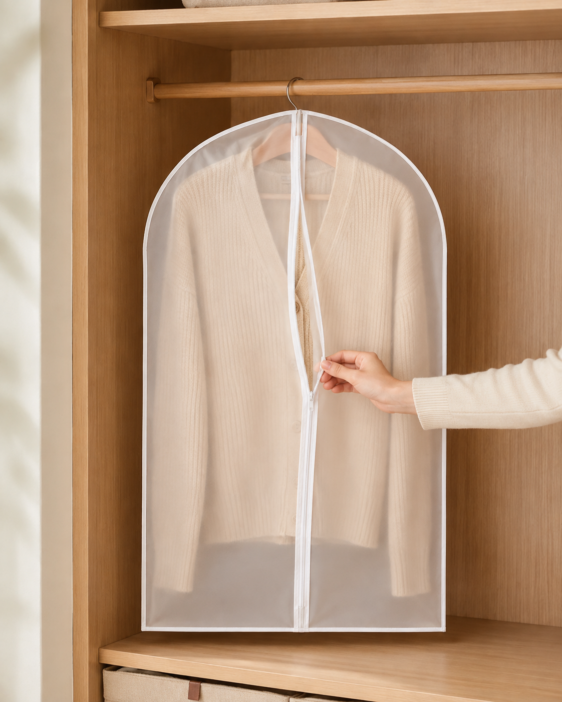 5-Pack Transparent Garment Storage Covers
