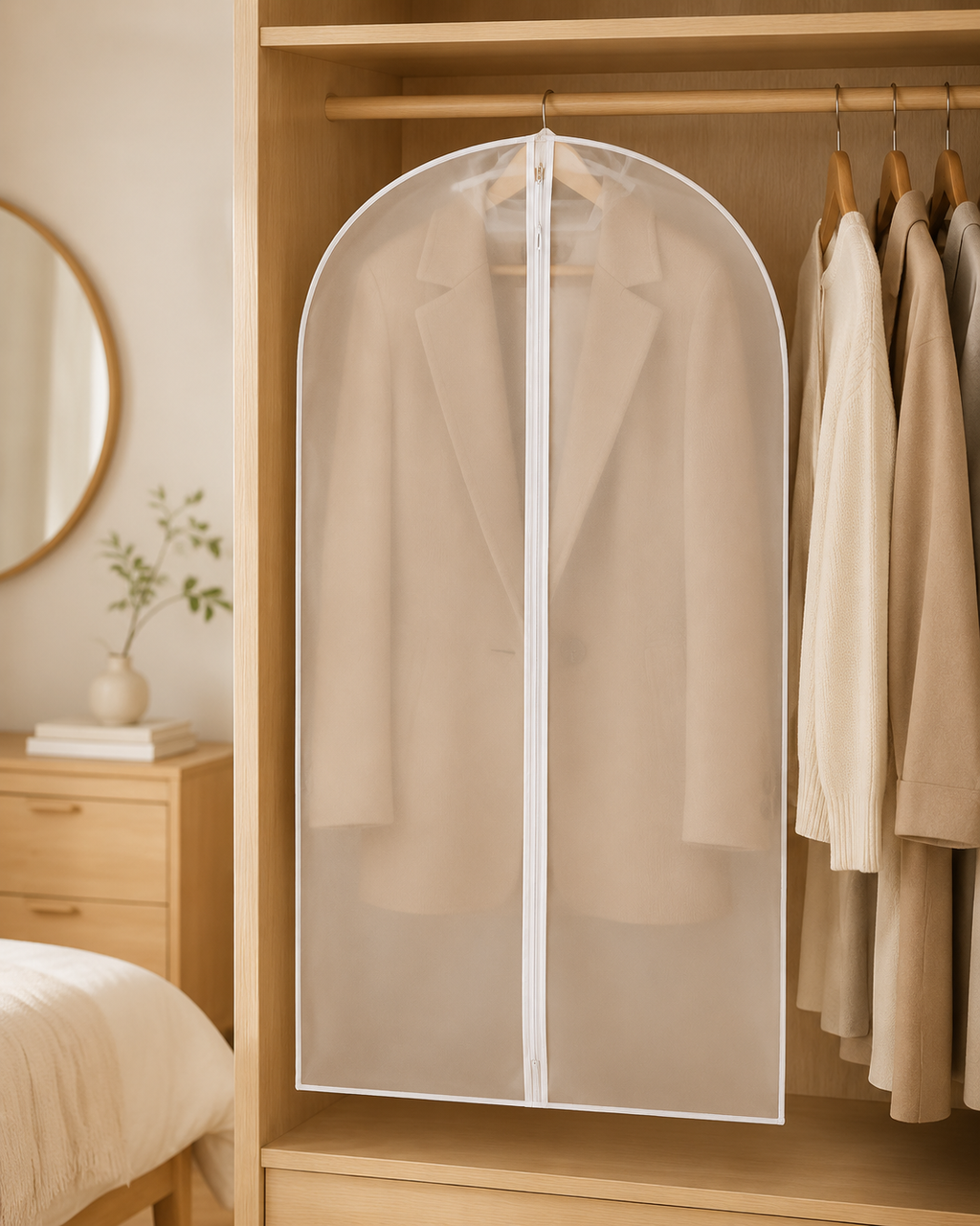 5-Pack Transparent Garment Storage Covers