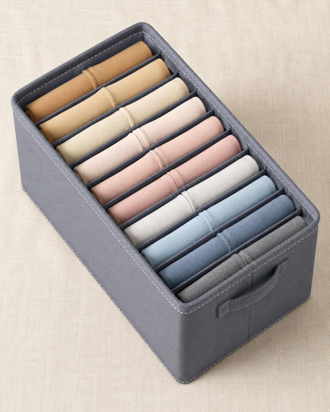 9-Compartment Foldable Clothing Organizer