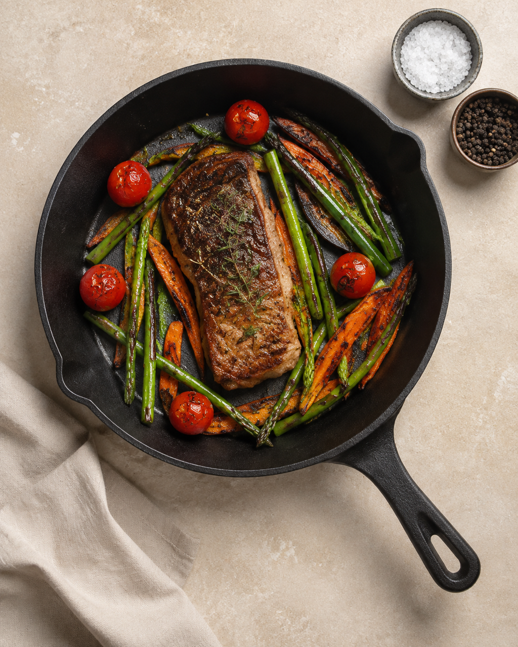 3-Piece Cast Iron Frying Pan Set