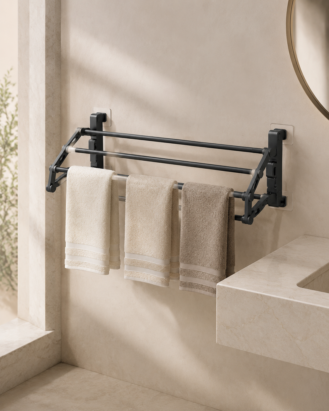 50 cm Suction-Mounted Kitchen Storage Rack