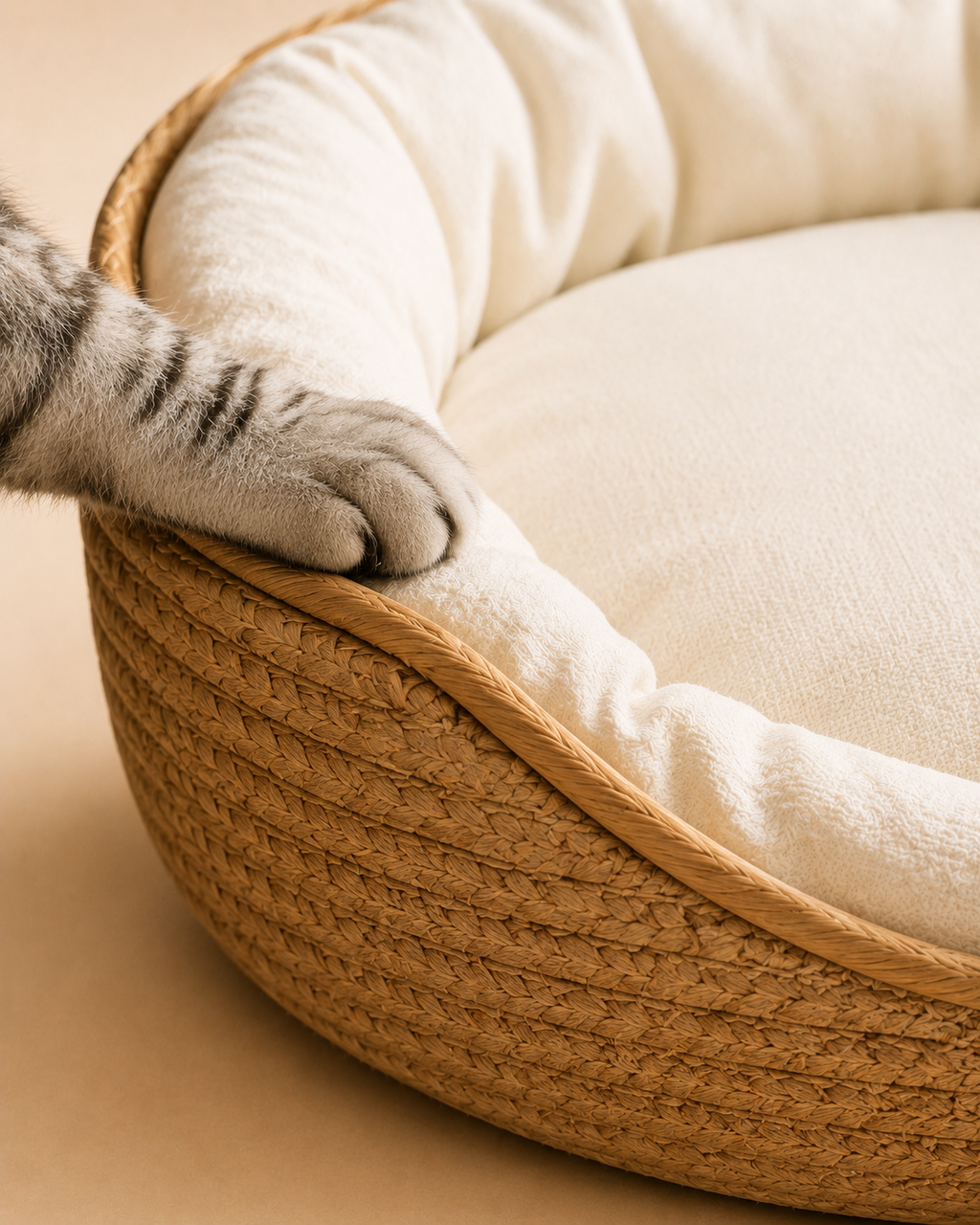 Handwoven Rattan Pet Bed