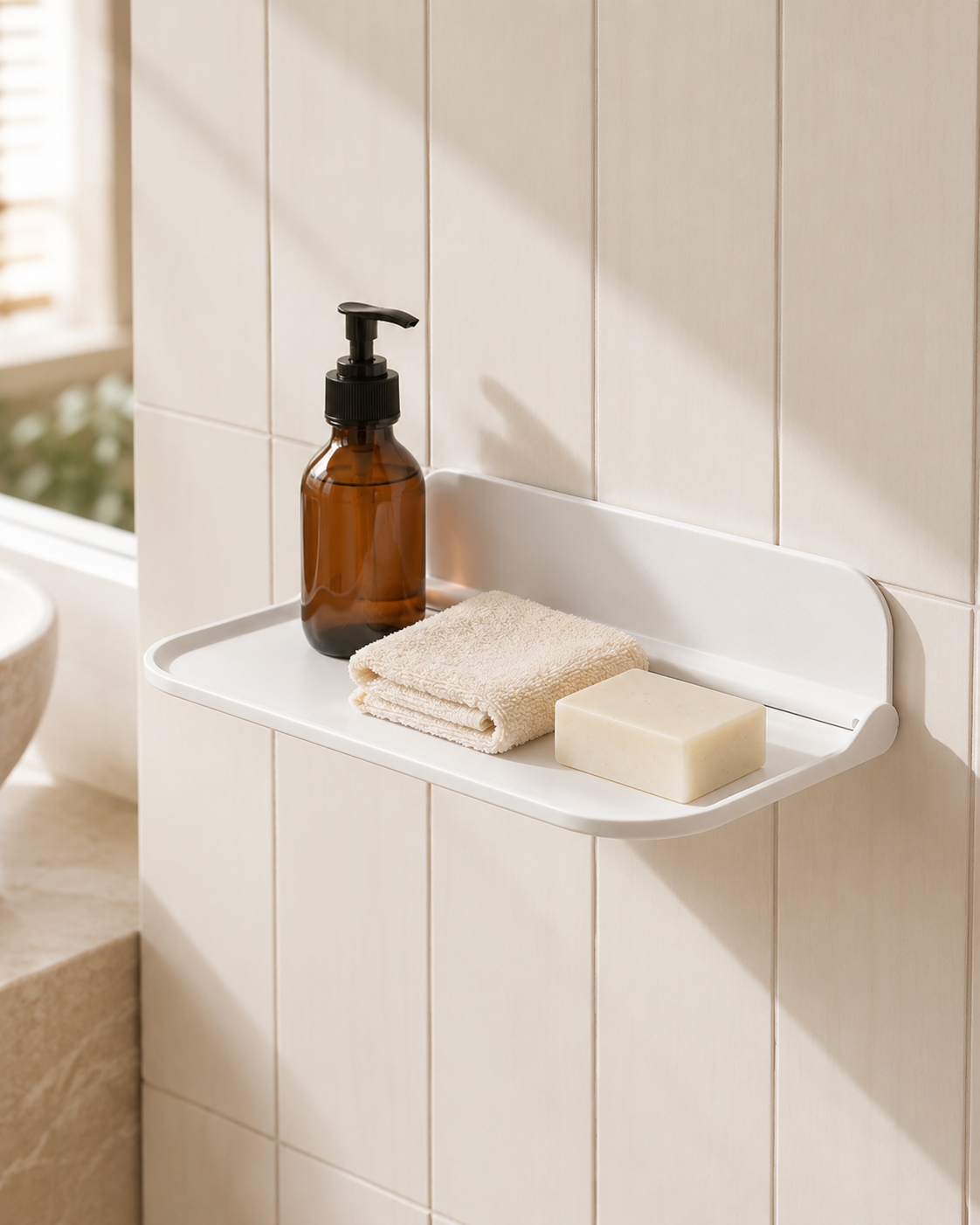 Foldable No-Drill Wall Storage Rack