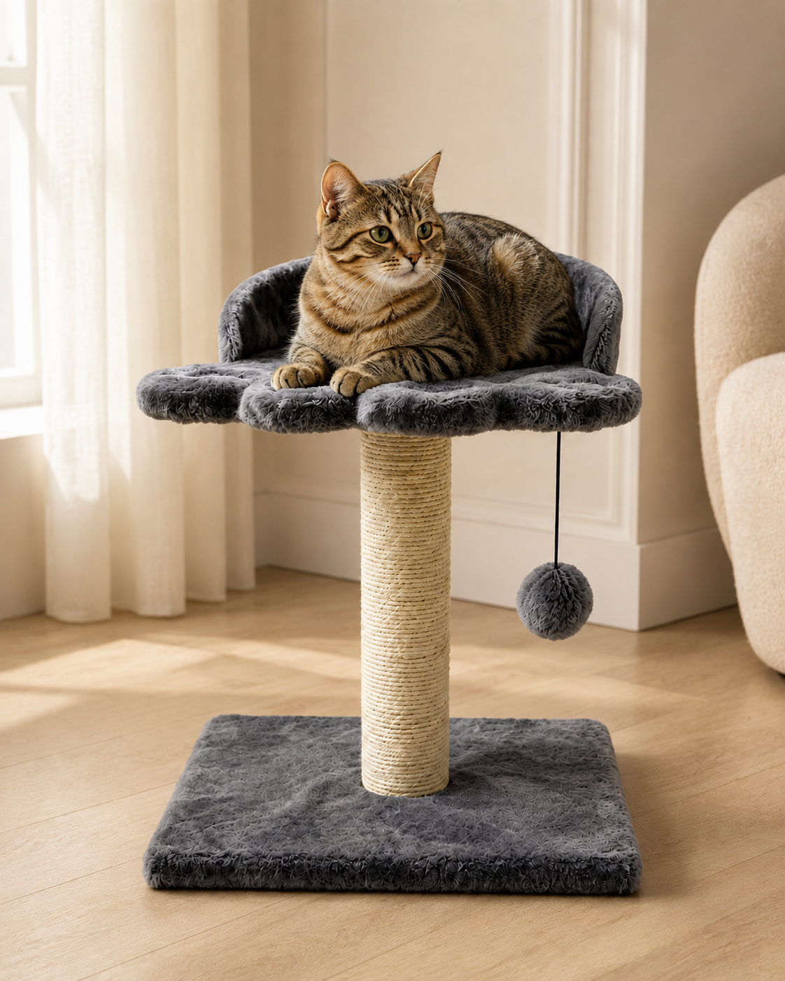Compact Cat Tree with Scratching Post