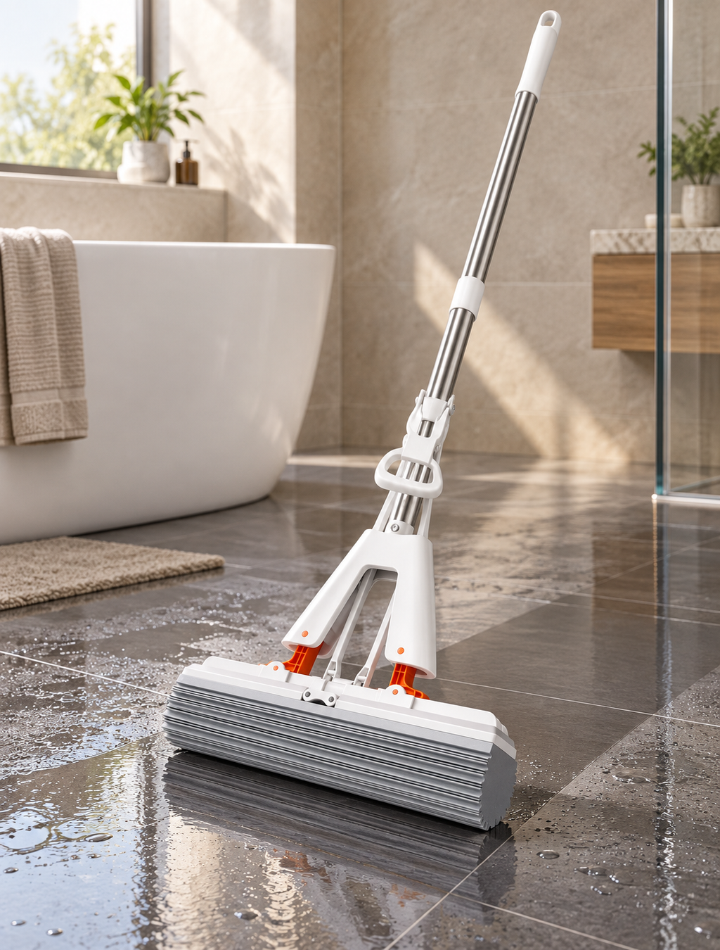 Hands-Free Self-Cleaning Flat Mop