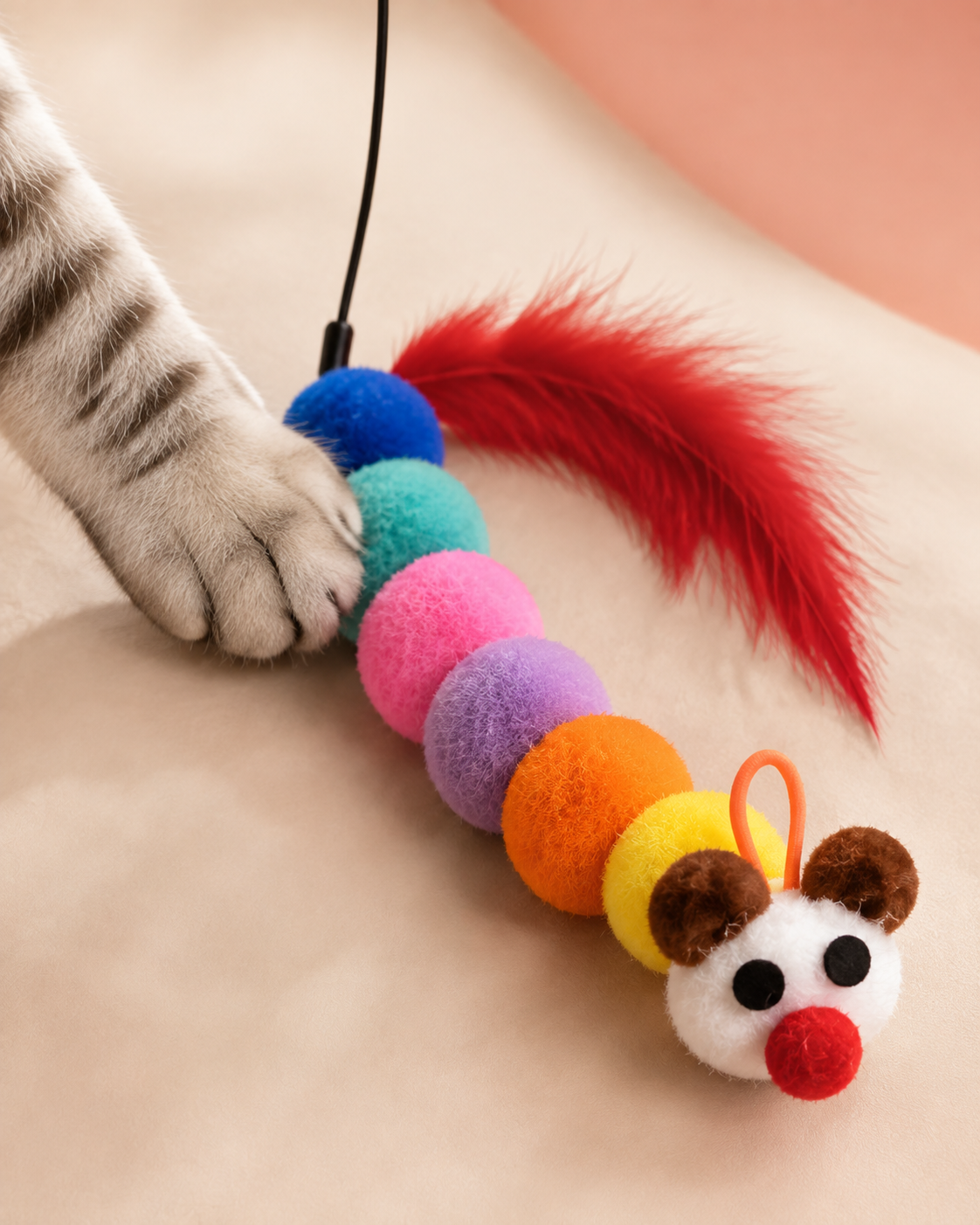 Interactive Door-Hanging Cat Toy