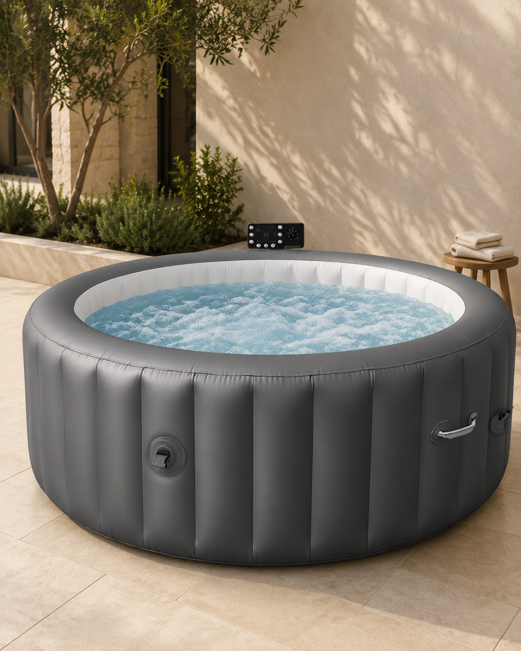 Inflatable Outdoor Spa Hot Tub with Bubble Jets – 2–3 Person