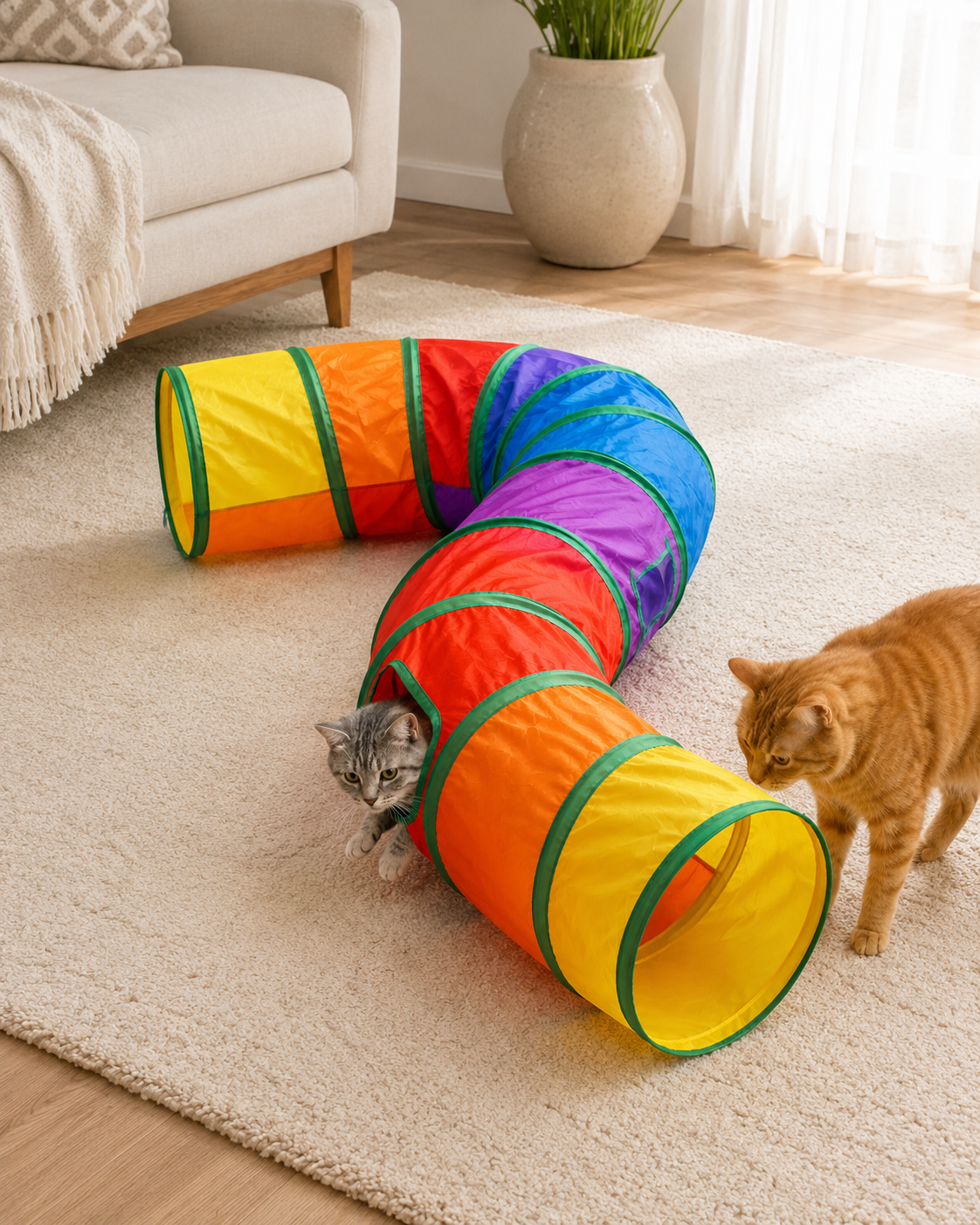 Foldable Cat Play Tunnel