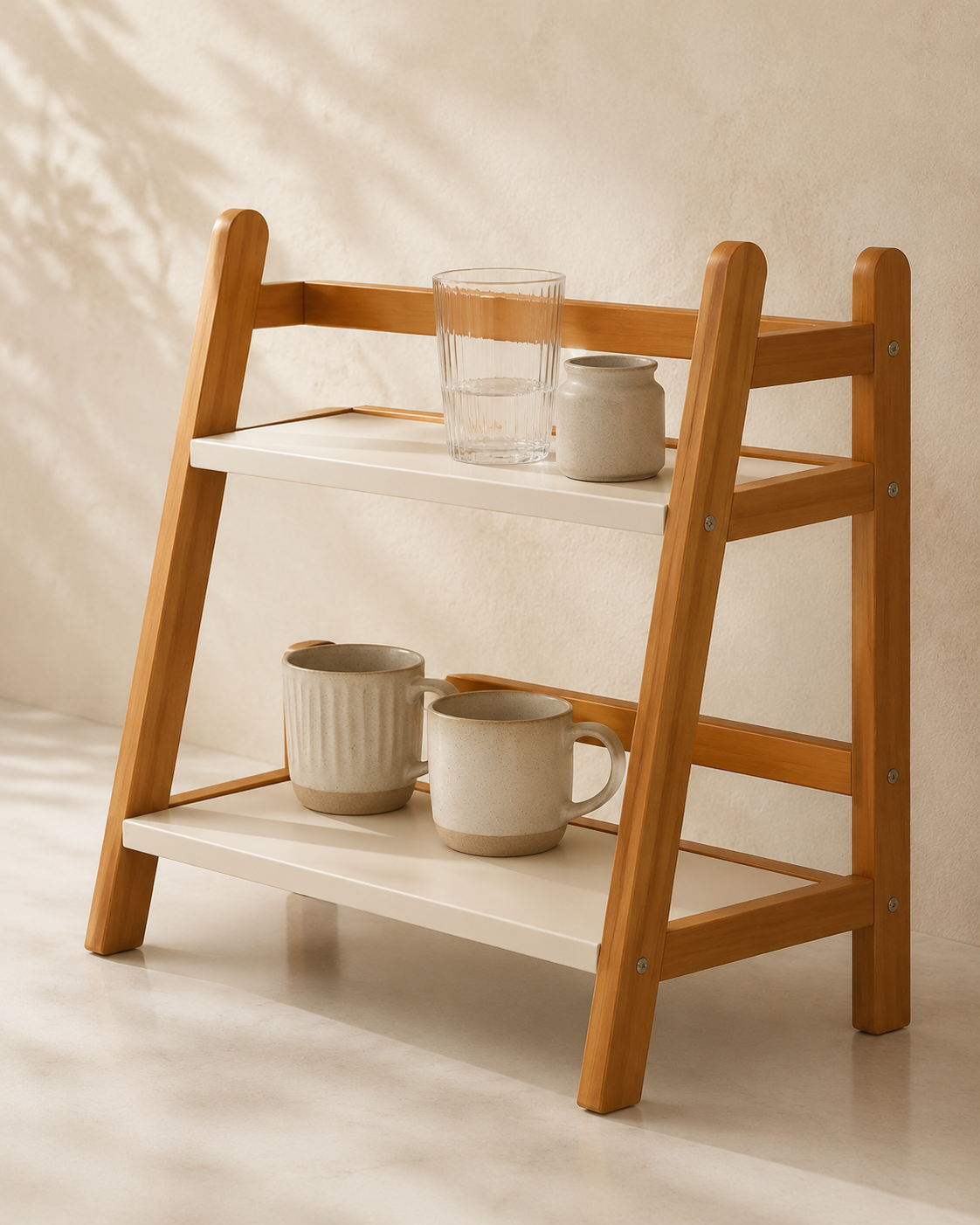 2-Tier Bamboo Countertop Organizer