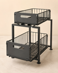 2-Tier Adjustable Pull-Out Cabinet Organizer
