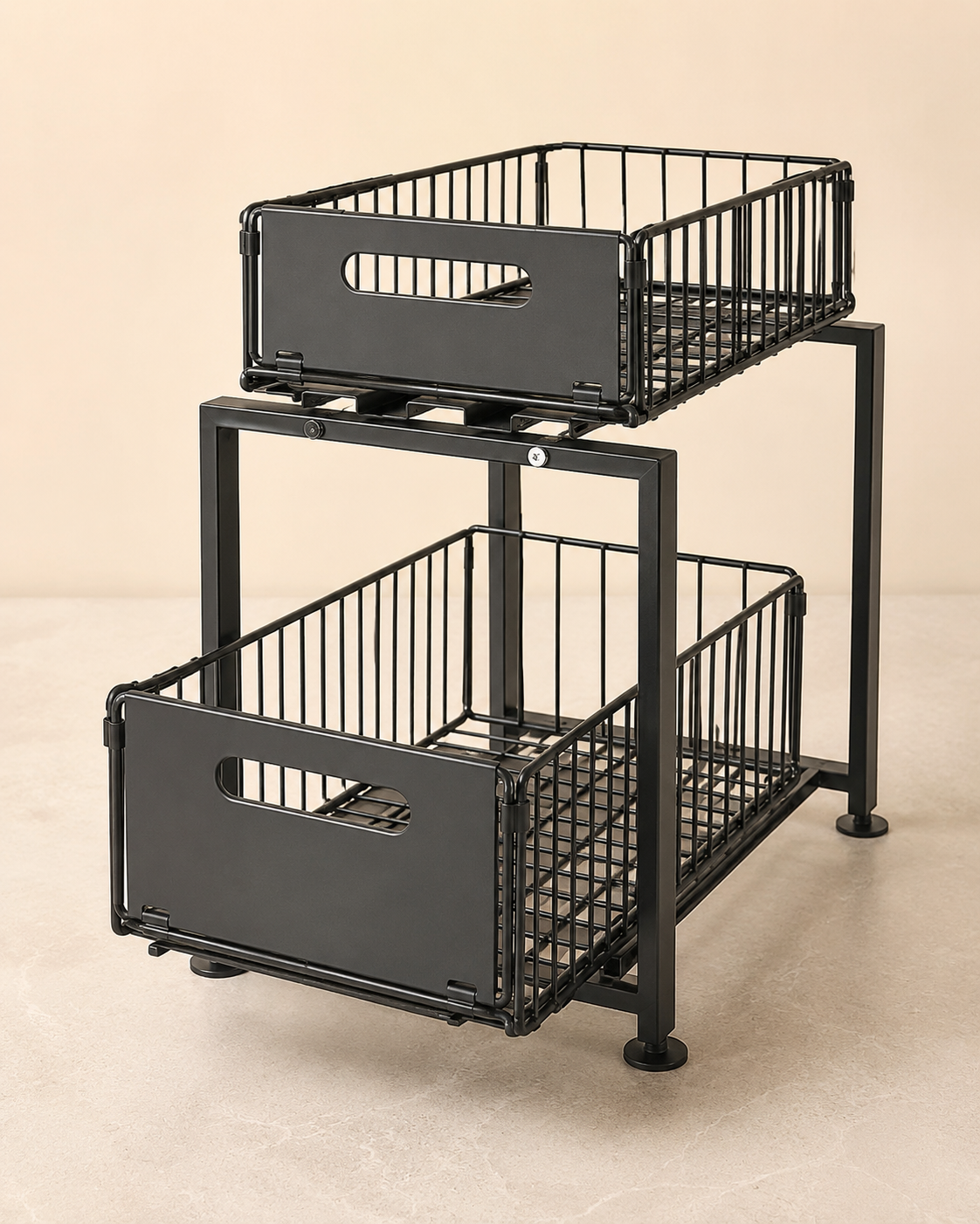 2-Tier Adjustable Pull-Out Cabinet Organizer