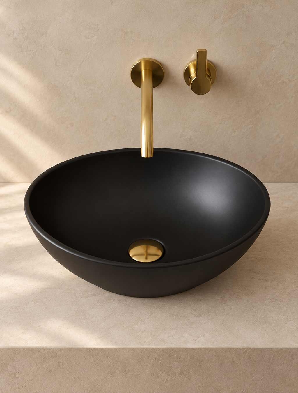 Art Deco Oval Countertop Basin